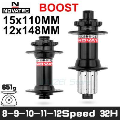 Novatec MTB Boost Thru Hub D041SB-15 D442SB-X12 8/9/10/11/12ความเร็ว32หลุม142/148มม.