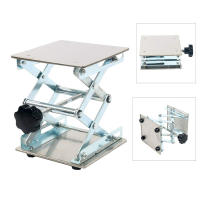 6 x 6" Lab Jack - Heavy Duty Laboratory Jack - Stainless Steel Platform Lab Stand Table Scissor Lift Laboratory Jiffy Jack