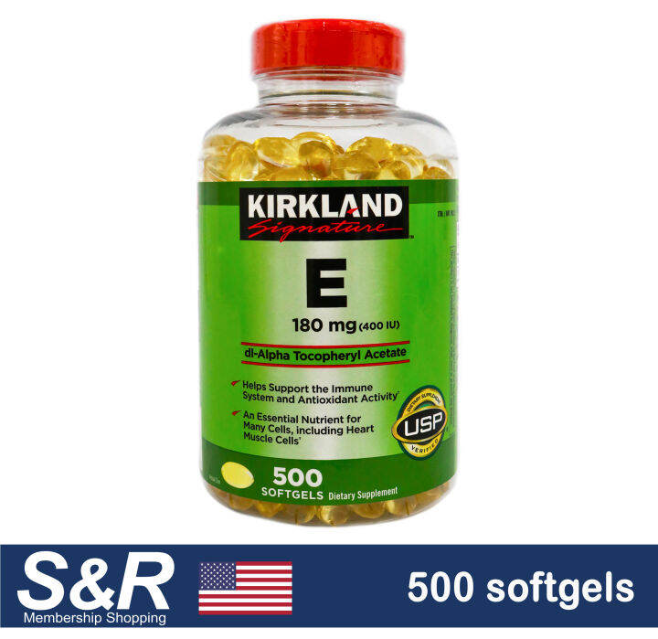 Kirkland Signature Vitamin E 180 mg 500 Soft gels Lazada PH