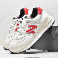 ข้อเสนอที่ จำกัด เวลา New Balance 574 คอลเล็คชั่น สีขาวและสีแดง เต็มกล่อง รองเท้าฝึกอบรม รองเท้าผ้าใบสำหรับผู้ชายและรองเท้าวิ่งสำหรับผู้หญิง จัดส่งฟรี / จัดส่งที่รวดเร็ว