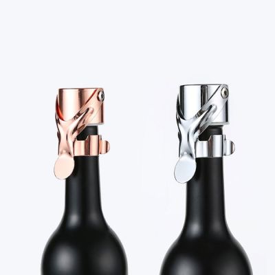 NOTION 2 pcs สีเงินสีโรสโกลด์ จุกไวน์แดง เหล็กไร้สนิม 3.75นิ้วค่ะ จุกปิดขวดไวน์แดงสแตนเลส สวยงามสวยงาม จุกขวดไวน์แดง บาร์บาร์บาร์
