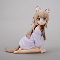 โมเดล My Cat Is a Kawaii Girl Kinako GK Ver. 1/7 Size 12cm Vivacious Influencer Catgirl Eating Fish Illustrator 40hara Comic illustration PVC Figure Packed in Box Model