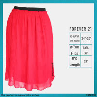 USED Forever 21 - Red Pleated Skirt | กระโปรงยาวสีแดง สีดำ เอวปกติ กระโปรงพลีท วินเทจ ทำงาน สีพื้น แท้ มือสอง