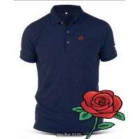 ROSE ROSE I LOVE YOU EMBROIDERY COLLARED T SHIRT FOR MEN AND WOMEN (RR2)