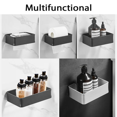 Black Paper Holder Bath Tissue Box Shelf Soap Basket Shower Stand Gal Toilet Rack Spice Holder for Bathroom Kitchen Accessories