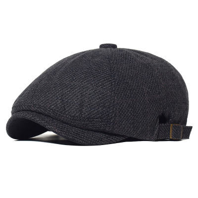 Winter Warm Plaid Newsboy caps Casual Outdoor Gatsby Retro Beret Hats Driver Octagonal hat Fashion Solid Flat Caps