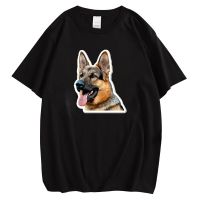 CLOOCL 100% Cotton Men T-shirt Fashion Dogs German Shepherd Chest Print Tees Summer O-neck Hip Hop Tops Men Clothing XS-4XL-5XL-6XL