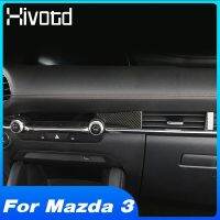 For Mazda 3 BP 2019 2020 2021 2022 Essories Carbon Fiber Decoration Center Console Trim Interior Mouldings Car Styling