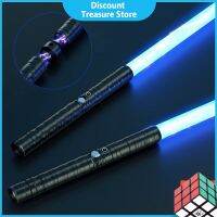 Lightsaber ดาบโลหะแบบชาร์จบทบาทเล่น RGB 2ชิ้นสามารถเชื่อมต่อสองในหนึ่ง7สี RGB จับโลหะผสมขั้นสูง