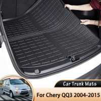 ACar Boot Liner Cargo ด้านหลัง Trunk Mat กระเป๋าเดินทางพรมถาดกันน้ำสำหรับ Chery QQ3 IQ Sweet Miles ZX50S Ruitisi Q1 2004 ~ 2015M