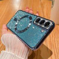 Floveyoo เคสโทรศัพท์แบบใสแวววาวหรูหราสำหรับ Samsung S23 S23เป็นพิเศษ S21 FE บวกสำหรับ Magsafe ระบบชาร์จแม่เหล็กเคส TPU นุ่ม