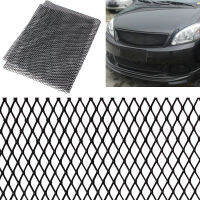 Universal 100X33ซม. อลูมิเนียมรถ Body Grille ตาข่ายย่างส่วนสุทธิ Racing Grills สีดำ เงินรถ Grille Net