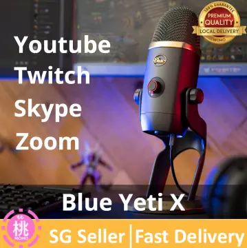 Blue Yeti X Professional Condenser USB Microphone with High-Res Metering,  LED Lighting & Blue Voice Effects for Gaming, Streaming & Podcasting On PC  