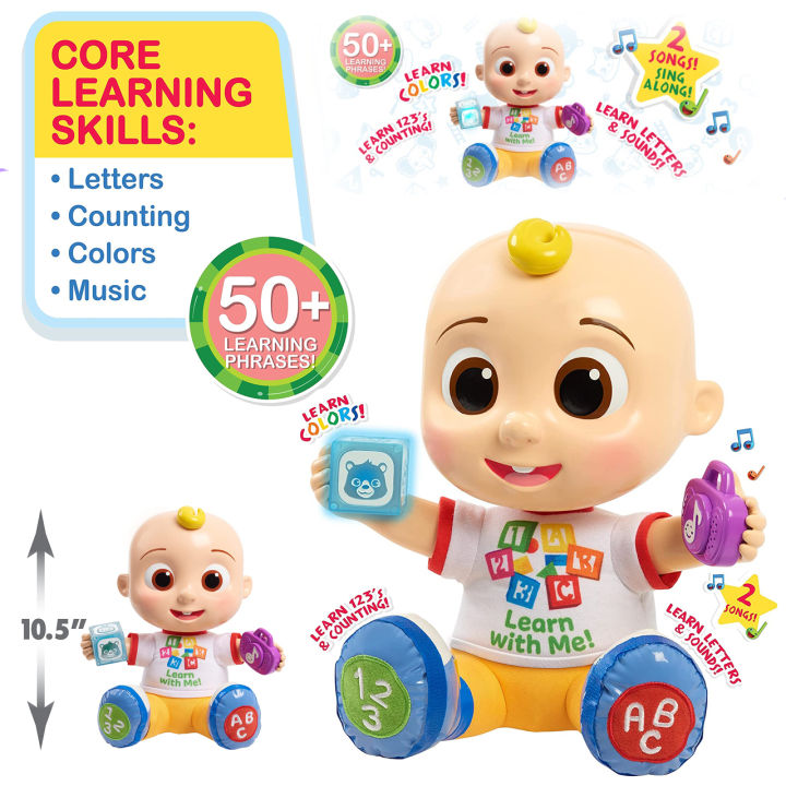รุ่นใหม่-ตุ๊กตา-cocomelon-interactive-learning-jj-doll-with-lights-มีเสียงมีไฟ-ราคา-1-890-บาท