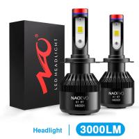 NAO H7 led Headlights H4 LED Bulb Car H11 H9 H1 H3 HB4 HB3 9005 9006 H8 H27 9004 H13 881 880 72W 8000LM 12V light White 6000K