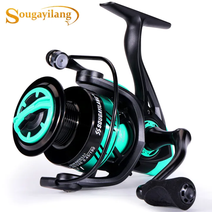 Sougayilang New Fishing Reel 5.21 Gear Ratio 11+1BB Spinning Reel Max
