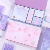 Stationery Sticky Note Portable Note Paper Can Tear and Paste Note Paper Notepad Sticker Set Card Holder D50