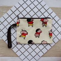 Canvas Bag Cute Cartoon Crayon Shin-Chan Mobile Phone Key Coin Purse Cosmetic Storage La