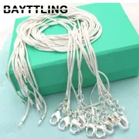 BAYTTLING 925 silver 5pcslot 161824262830 inch 1MM snake chain necklace For women men fashion jewelry gift wholesale