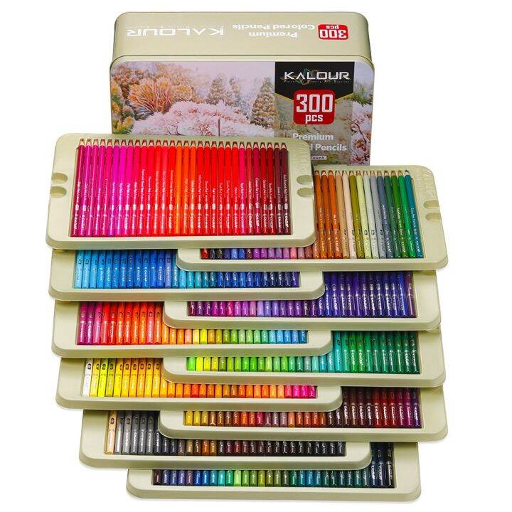 KALOUR Colored Pencil 50/180/300 Pcs Set Sketch Color Pencil Set ...