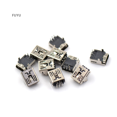 FUYU 10pcs mini USB FEMALE 5 PIN TYPE B มุมขวา PCB SOCKET CONNECTOR 2ขา DIY
