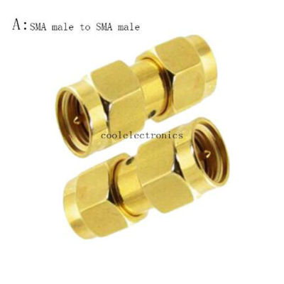 2pcs SMA Male to SMA male RP-SMA Male Straight RF Coaxial Adapter Connector