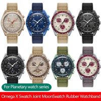 Gelang Jam Tangan Kanvas Rilis Cepat 20Mm untuk Omega X Swatch Joint MoonSwatch Planetary Olahraga Luar Ruangan Tali Nilon Gelang Pria Wanita