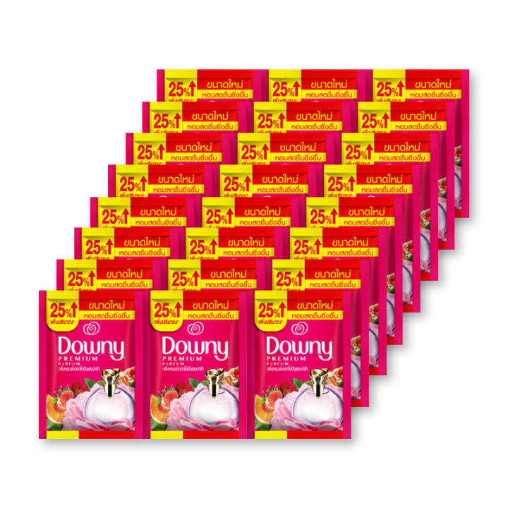 fernnybaby-น้ำยาปรับผ้านุ่ม-ดาวน์นี่-downy-ซอง-5-บาท-ดาวน์นี่สูตรเข้มข้นพิเศษ-สูตร-ดาวน์นี่-สีชมพู-น่ารัก-23-มล-จำนวน-24-ซอง