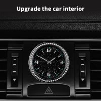 ┇⊙ Car Clock Luminous Automobiles Auto Internal Stick-On Digital Watch Mechanics Diamond Quartz Clocks Ornament Car Accessories