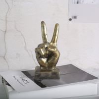 02 Personalized Middle Finger Statue Nordic Resin Figurines Craft Sculptures Ornament Home Office Decorations Living Room Decor