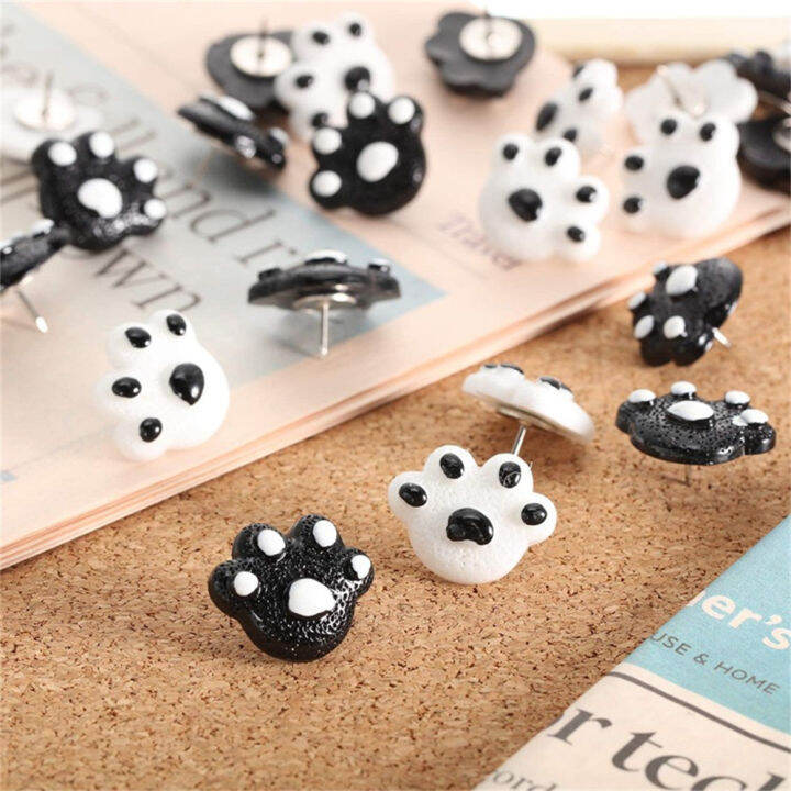 25pcs-creative-cute-maps-wall-studs-cat-claw-thumbtack-office-supplies-bear-paw-pins-photo-drawing-pins-board-pins