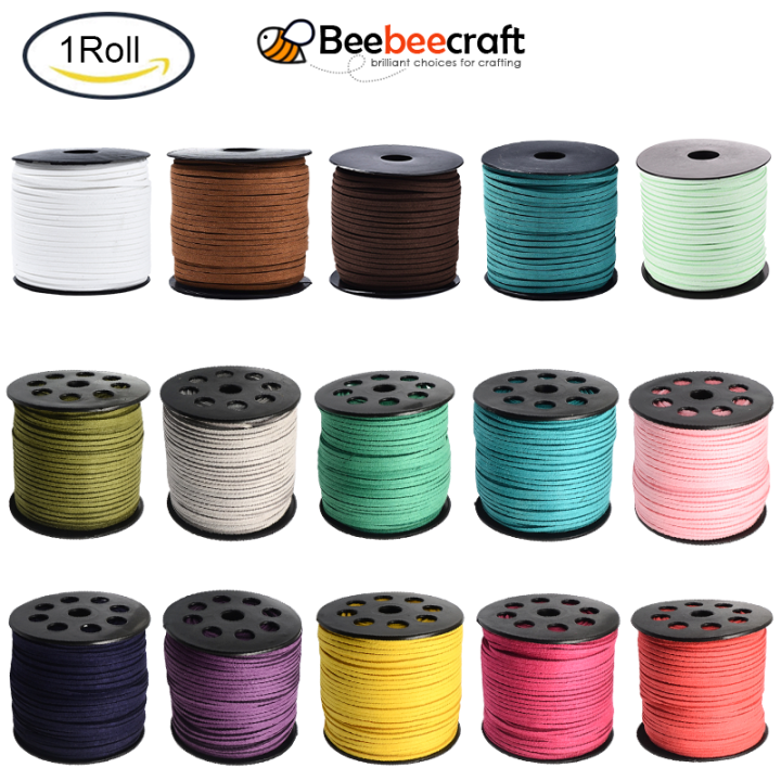 90M/Roll Colors Faux Suede Cord 3.0x1.4mm for Beading Jewelry Crafts Diy  Making