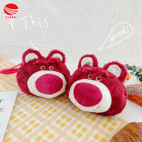 Dani Tumama ถุงหมีของเล่นสตรอเบอร์รี่ Dompet Koin หมีกระเป๋าหิ้ว Boneka