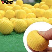 s18  Golf Ball for Practice ลูกกอล์ฟฝึกซ้อมในที่ร่ม Q008 สีเหลือง แบบยาง