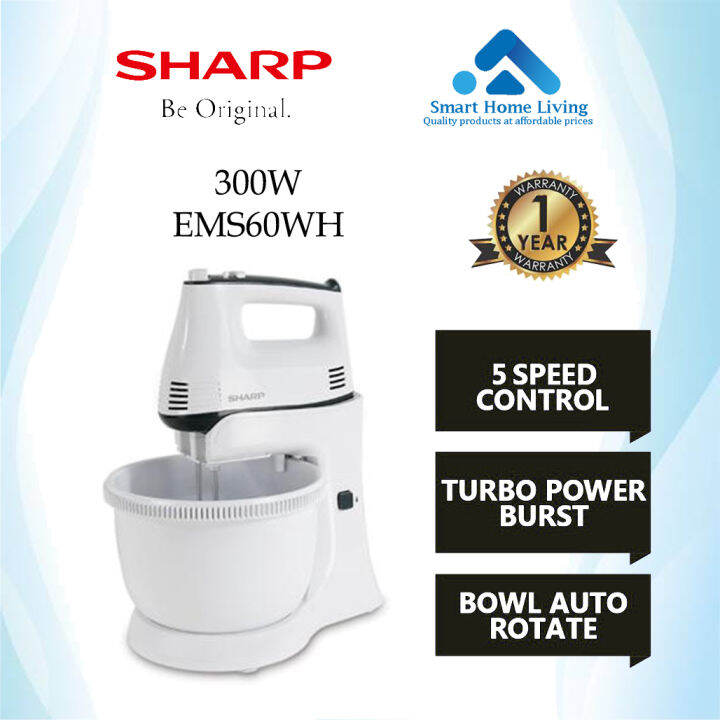 Sharp 300W Stand/Hand Mixer EMS60WH Lazada