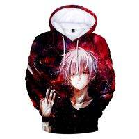 Sudadera con capucha con estampado 3D de Tokyo Ghoul para hombre y mujer, suéter con estampado de Anime clásico, estilo Harajuku, Hip Hop, japonés, novedad de otoño