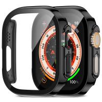 ZZOOI Waterproof Case for Apple Watch ultra 49mm Straight Edge Screen Protector Cover iWatch series 8 SE 7 6 5 4 45mm 41mm 44mm 40mm