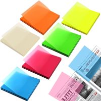 ◈✼☞ 50pcs Transparent Sticky Note Pads Waterproof Self-Adhesive Memo Notepad School Office Supplies Stationery