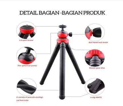 ขาปลาหมึก-flexible-tripod-jm-801-red-สำหรับกล้อง-dslr-กล้องมิลเลอร์เลส-gopro-โทรศัพท์