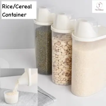 3L Cereal Storage Dispenser Kitchen Pantry Rice Grain Dry Food Container 2  Grid