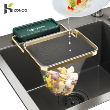 Kitchen Sink Filter Rack Suction Cup Disposable Leftover Leftovers Filter  Pocket Kitchen Garbage Drain Rack Sink Strainer