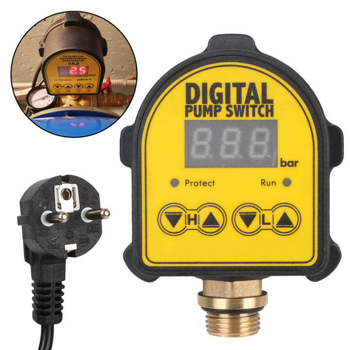 Digital Automatic Air Pump Pressure Controller Switch 0 10 Bar 12 Inter Water Oil Compressor 1962