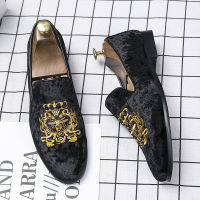 Formal Shoes Men Classic Italian Brand Men Party Shoes Coiffeur Embroidery Mens Dress Shoes Loafers Sepatu Slip On Pria 48 Bona