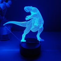 3D Night Light Dinosaur Desk Lamp 716Color Touch Remote Control Cartoon Table Lamps Home Decor For kid Birthday Christmas Gift