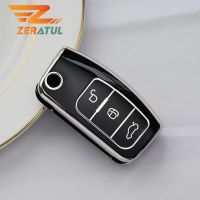 dghjsfgr For Ford Fiesta Focus 2 Ecosport Kuga Escape Falcon B-Max C-Max Eco Sport Galaxy 3Buttons TPU Car Key Case Cover Keychain