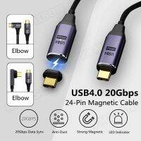 [3C electronic digital]  100W USB4ระบบแม่เหล็ก PD ชนิด C สายสำหรับข้อมูล MacBook Pro iPad Air SAMSUNG S22 S21พิเศษ S20FE สาย20Gbps 8K 60Hz