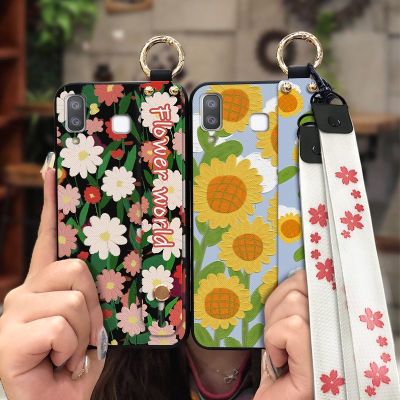 cute painting flowers Phone Case For Samsung Galaxy A9 Star/A8 Star/SM-G8850 ring armor case Durable protective cartoon