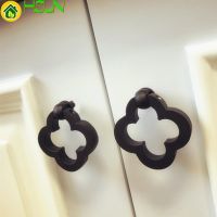 1pc Flower Drop Ring Black Drawer Knobs Drawer Pull Handle Cabinet Knobs Kitchen Door Knobs Furniture Pull Knob Hardware Door Hardware Locks