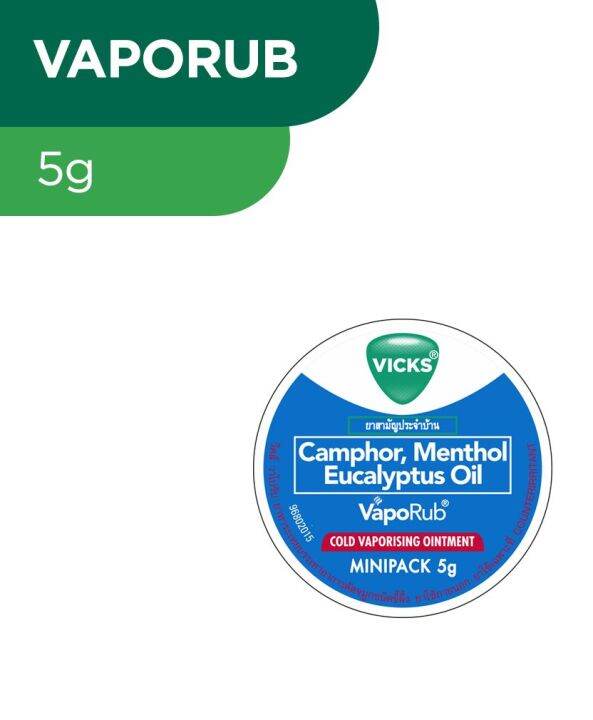 VICKS Camphor Eucalyptus Menthol Topical Ointment 5g | Lazada PH