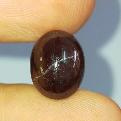 พลอย สตาร์ โรโดไลท์ การ์เนต ดิบ ธรรมชาติ แท้ ( Unheated Natural Star Rhodolite Garnet ) หนัก 10.00 กะรัต